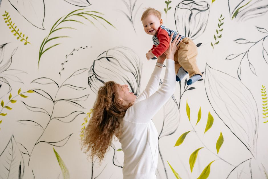 Levendige bosdieren op babybehang. Levendige bosdieren op babybehang.